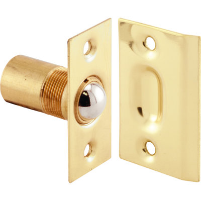 11/16 in. Solid Brass Housing and Plates w/Steel Ball Catch and Inner Spring for Hinged Doors (Single Pack)