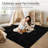 Black Washable Shag Area Rugs Non-Slip Fluffy Shag Plush Fuzzy Shaggy Rug for Living Room, Bedroom, Home Decor-1976009686