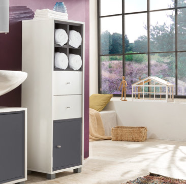 Korpio Bathroom Cabinet, White / Basalt Grey