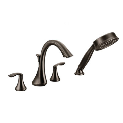 Eva Handle Deck Mounted Roman Tub Faucet with Hand shower