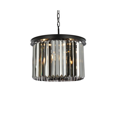 Yazmin 6 - Light Dimmable Drum Chandelier