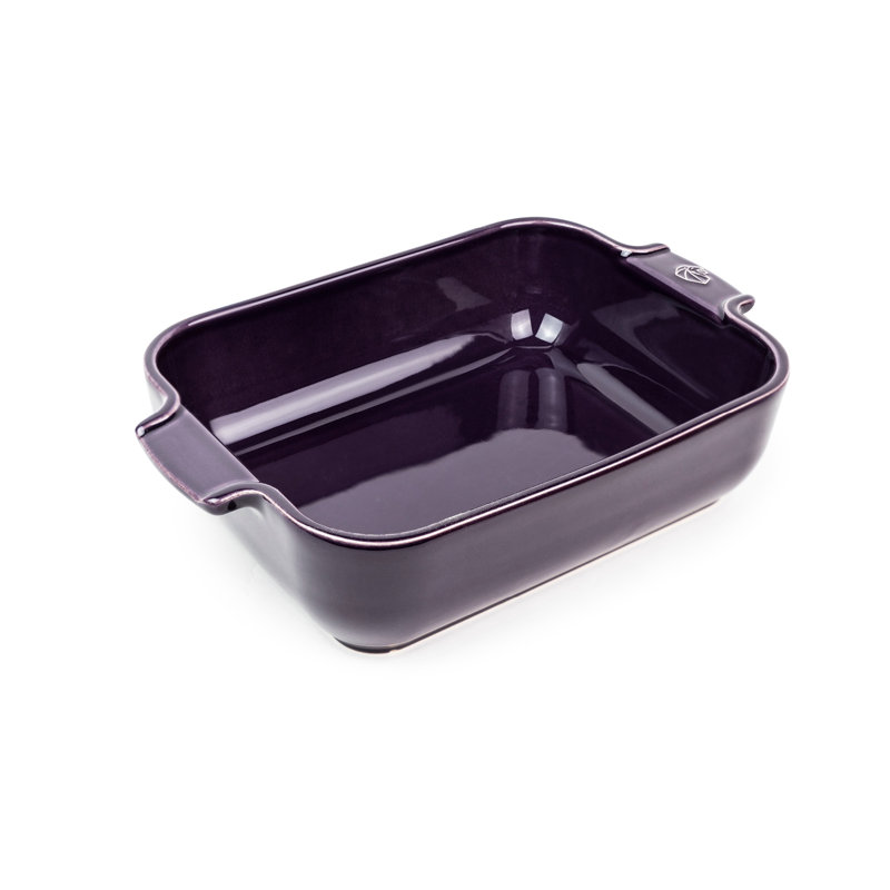 Plat de cuisson rectangulaire en céramique PEUGEOT Appolia, H 2 po x L 10 po x l 6 po, Rouge