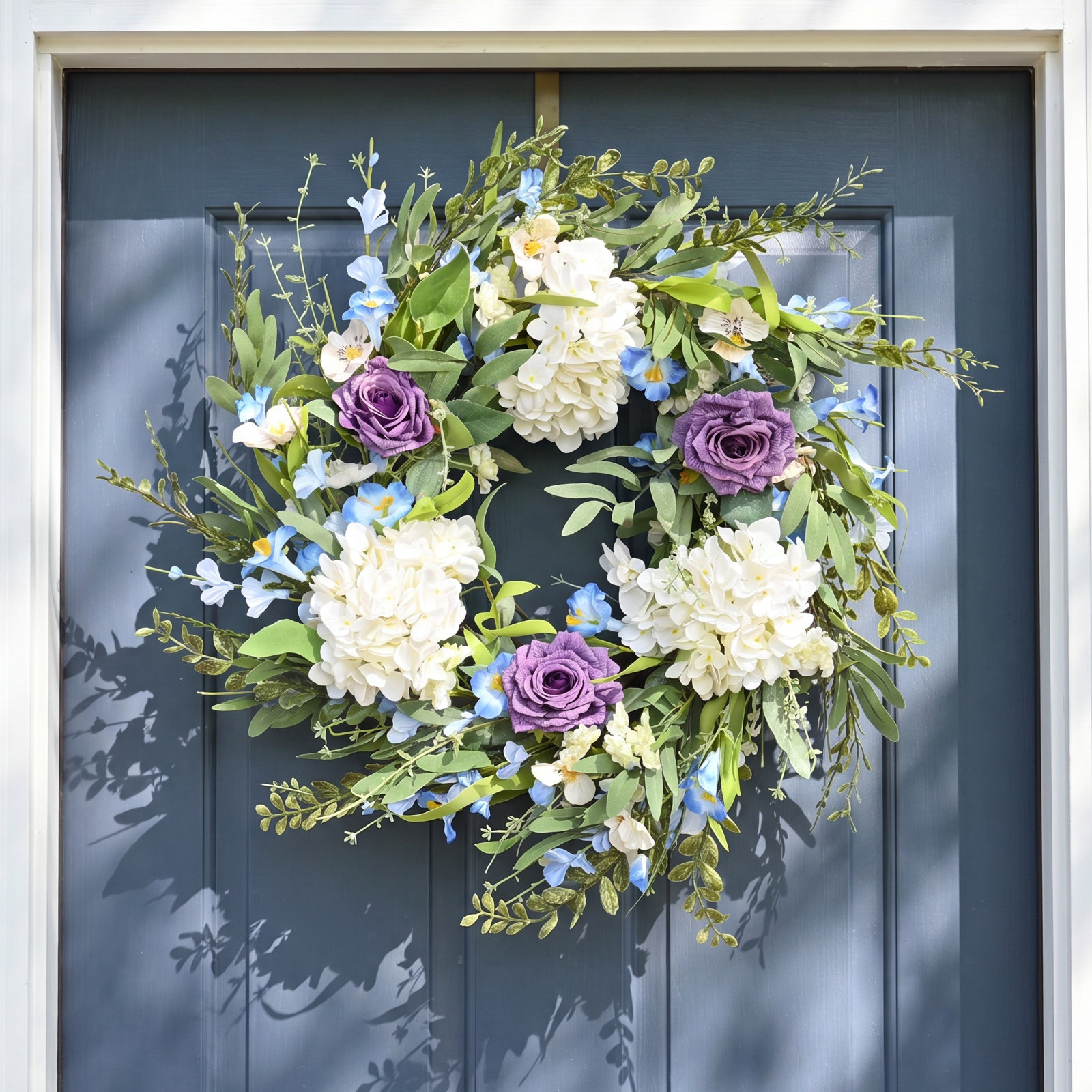 24" Handcrafted Peony No Holiday Wreath