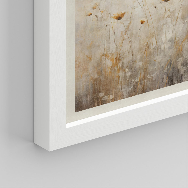 «Ears Of Golden Wheat», reproduction encadrée sur papier, 4 pièces, H 14 po x l 11 po, Blanc