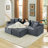 Boneless 115" Wide Modular Corduroy Sectional No Assembly-816380428