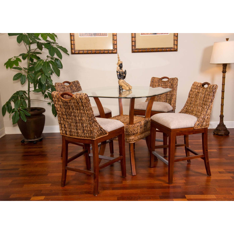 Dalontae Solid Wood Base Dining Table, Rustic Driftwood