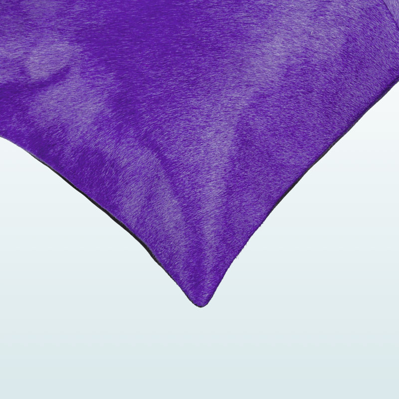 Jeté en cuir de vache par Trio, Mauve