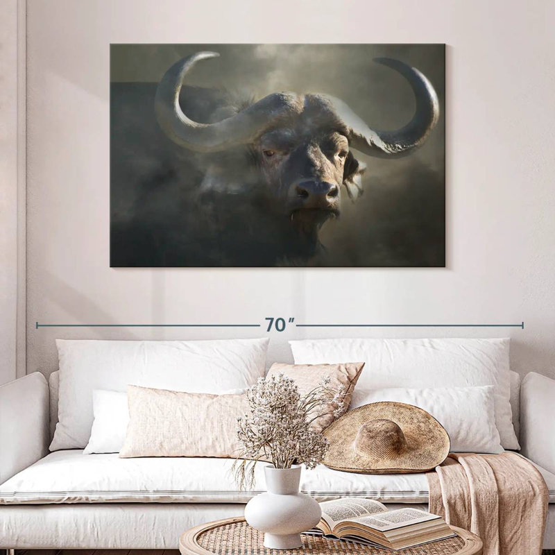 Brampt Cape Buffalo, 32" H x 48" W