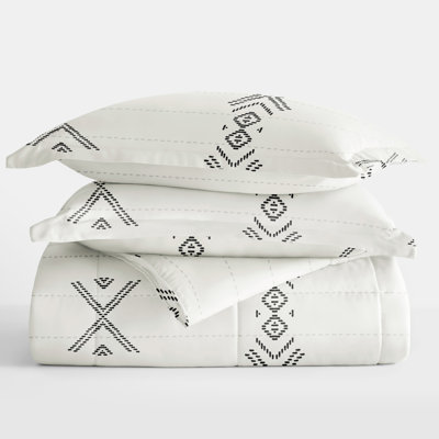 Down Alternative Urban Stitch Patterned Comforter Set