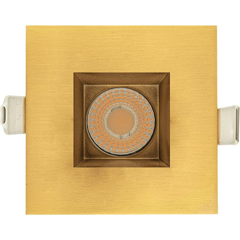 Luminaire encastré carré 2 po en laiton brossé 600 W 5 lumens Percclow
