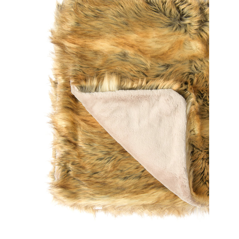 Couverture en fausse fourrure pour animaux de compagnie, L 58 po x l 36 po, Amber