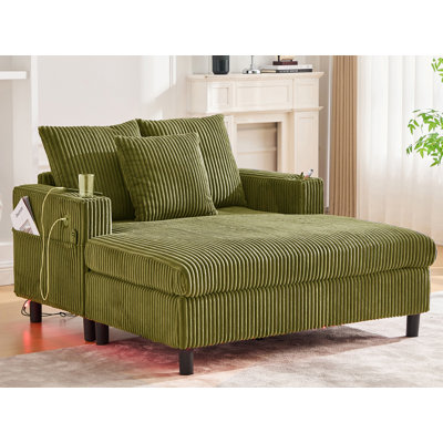 Chaise longue rembourrée 50 po