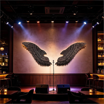 Vintage Industrial Metal Wing Wall Art - 51'' Iron Wings