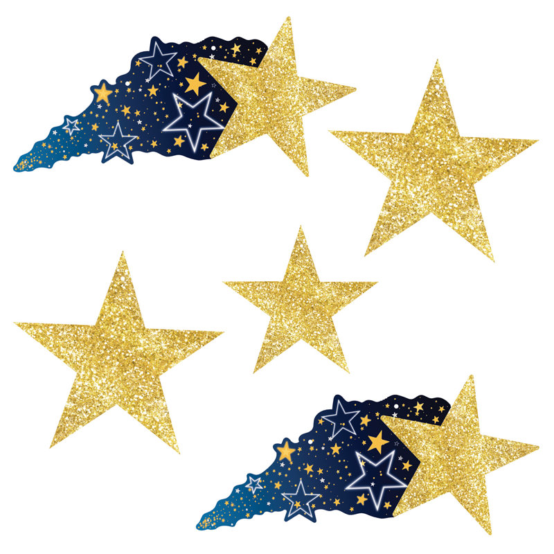 Nuit étoilée avec étoiles filantes