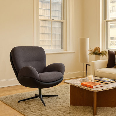 360° Swivel Lounge Accent Chair, Upholstered Modern Chair for Living Room