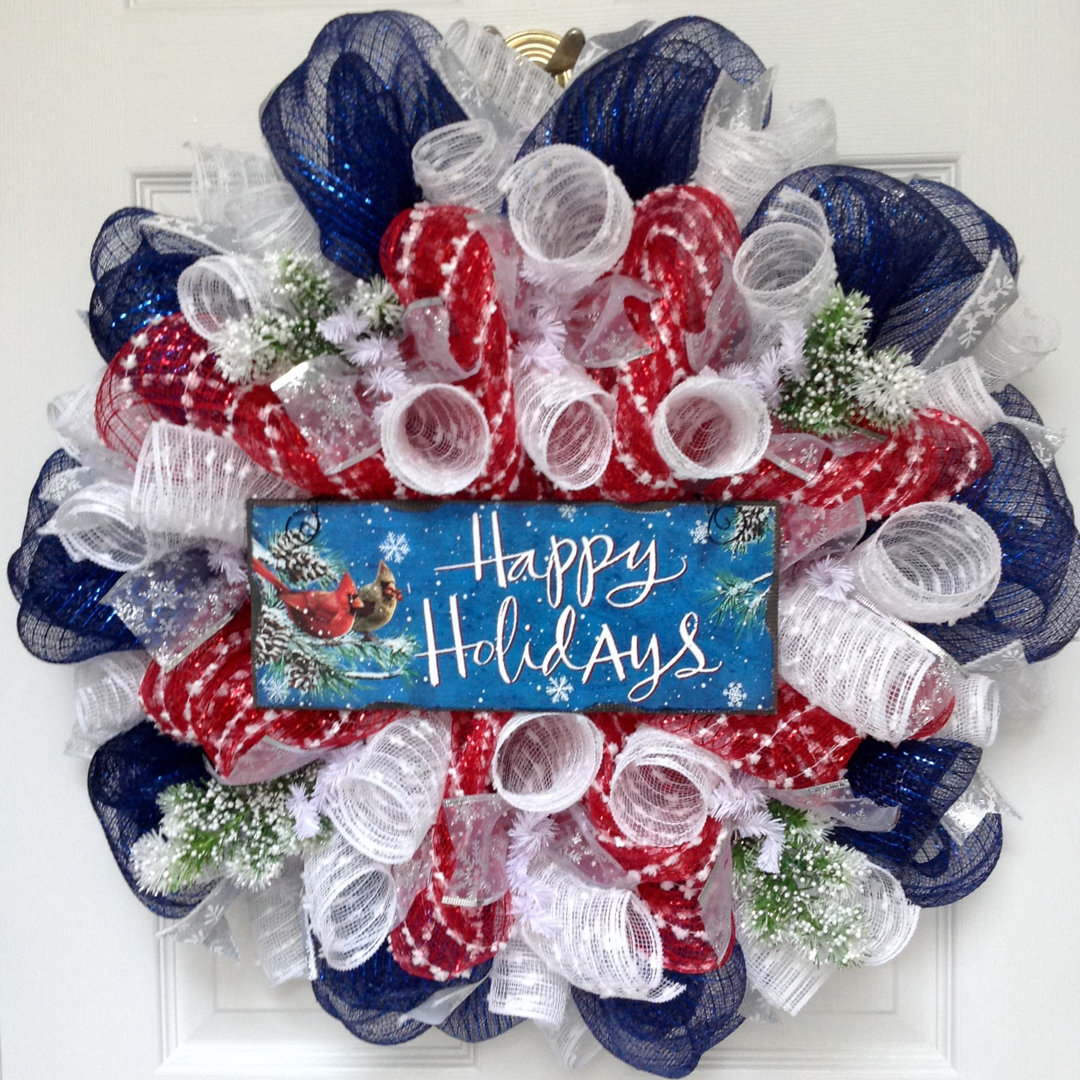 Christmas Wreath with Red Cardinal The Holiday Aisle®