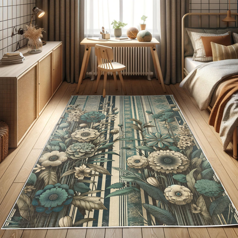 Machine Printed 152cm X 76cm Area Rug