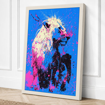 Painted Llama Modern 1 Piece Wrapped Canvas Wall Art