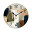 12" X 12" Abstract Brushstroke Decorative Wall Clock, Multicolor
