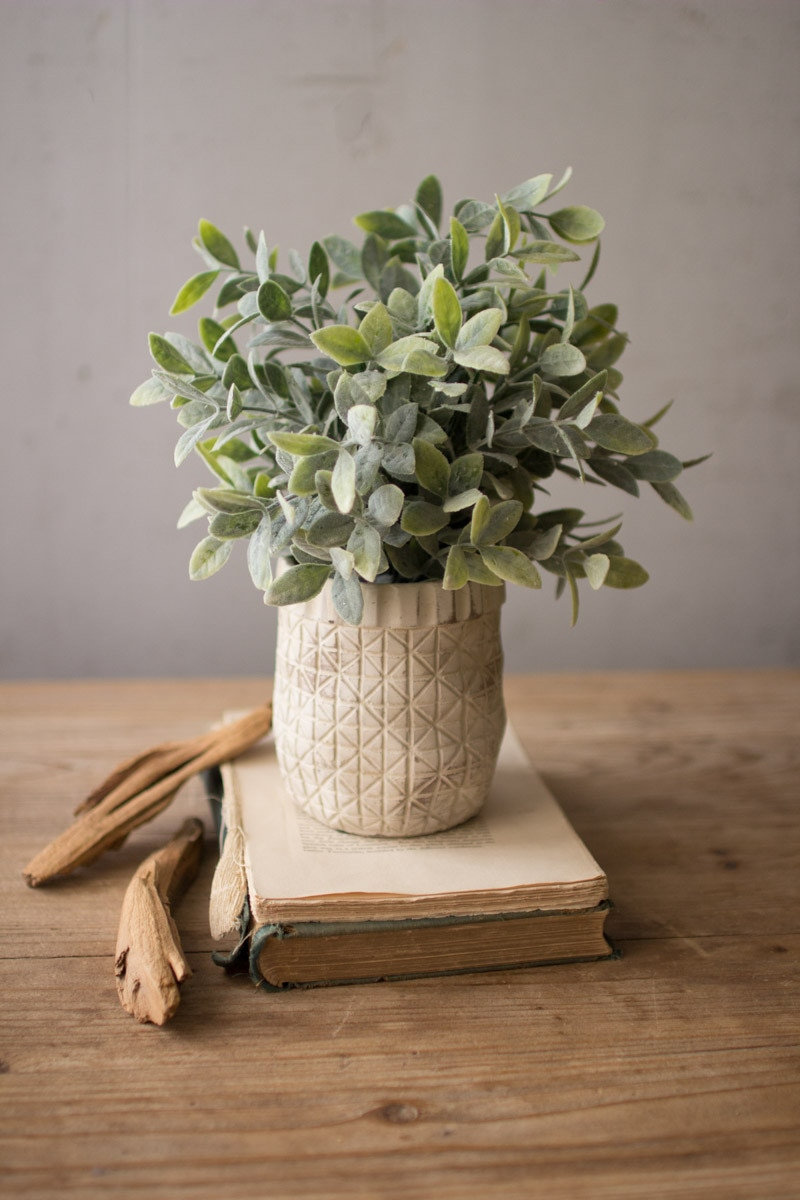 11.5'' Faux Eucalyptus Plant in Ceramic Pot