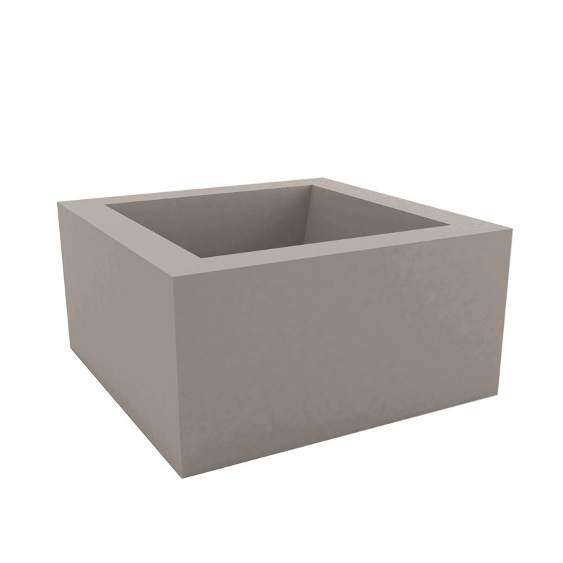 Land Resin Pot Planter, 11.75" H x 23.5" W x 23.5" D, Taupe