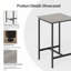 Ensemble de table de bar avec 2 tabourets de bar, gris, l 23,62 po x P 23,62 po x H 35,43 po