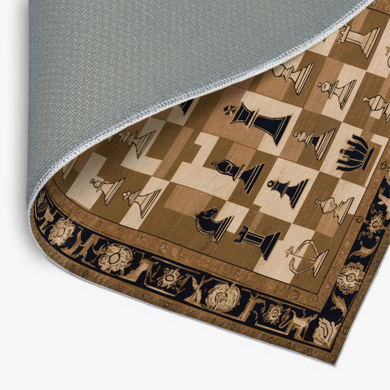Tapis d'intérieur et d'extérieur brun français, Rectangulaire 2 pi x 3 pi