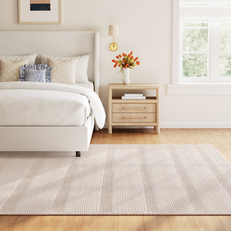 Daisy Wool Striped Indoor Rug, Rectangle 9' x 12'