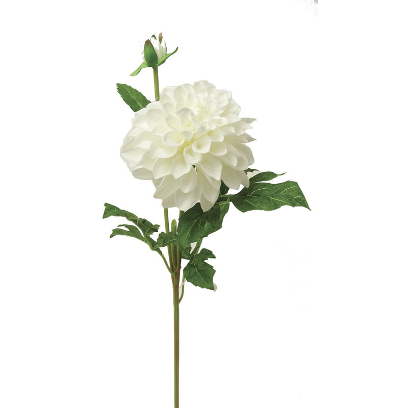 Tige de dahlia artificielle, Blanc