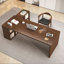 Bureaux en bois massif en L noyer-107934399-107934397