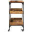 Kitchen Trolley Engineered Wood Dining Room Cart Serving Station Mobile