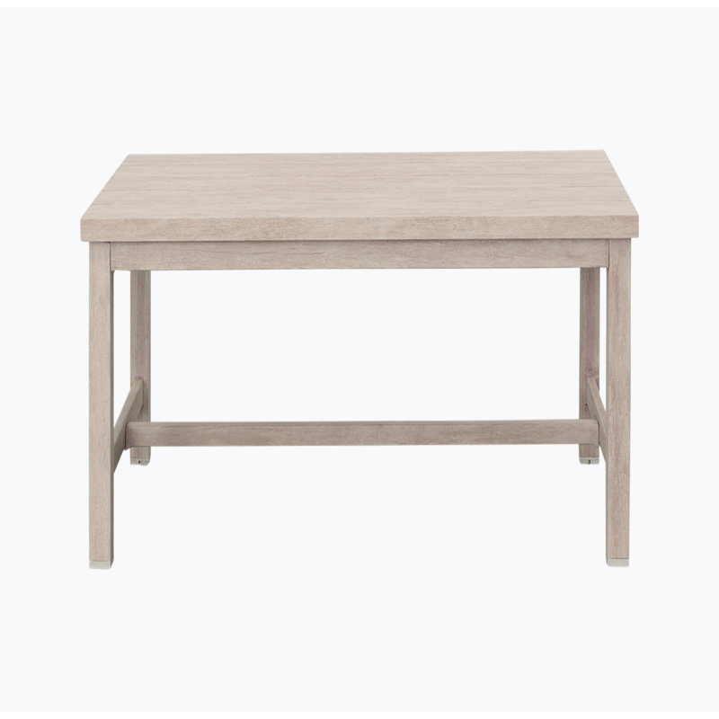 Durable Aluminum Coffee Table Solid ConstructionWeatherResistant Surface ed Birch Look