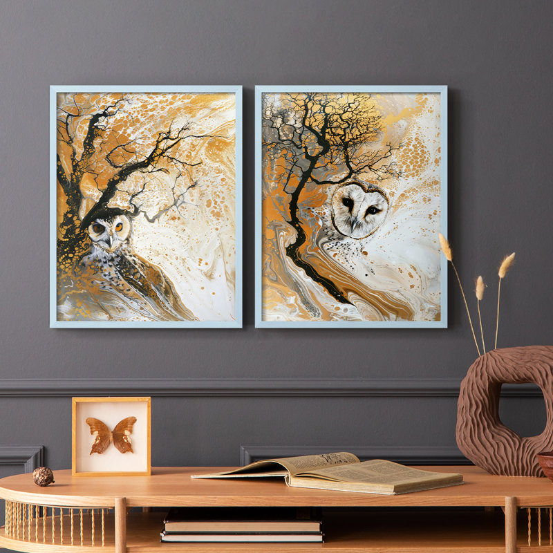 ANIMALS Series Lxxi - reproduction encadrée de qualité supérieure - prête à être accrochée - aucun clou requis - aucun clou requis