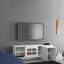 Meuble télé moderne blanc de 59,1 po x 21,3 po x 16,5 po | 100% panneau de particules enduit de mélamine, épaisseur: 0,7 pouce | Comprend 2 tables gigognes (16,5 et 14,9 pouces) | Design élégant et fonctionnel pour le salon et les espaces de divertissement-1177596115