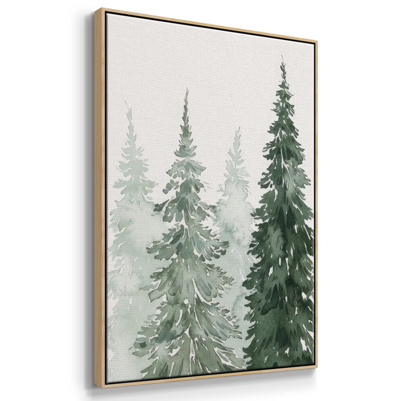 Taillis d'hiver délavé I, Encadré naturel, H 37 po x l 25 po x P 1,5 po