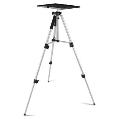 Pyle Portable Video Projector Tripod Stand, 22’’-55’’ Adjustable Height Projector Mount With 360° Rotating Tray, Anti-Slip Rubber Feet, And Durable Metal Design For Home, Office, Or Classroom Use