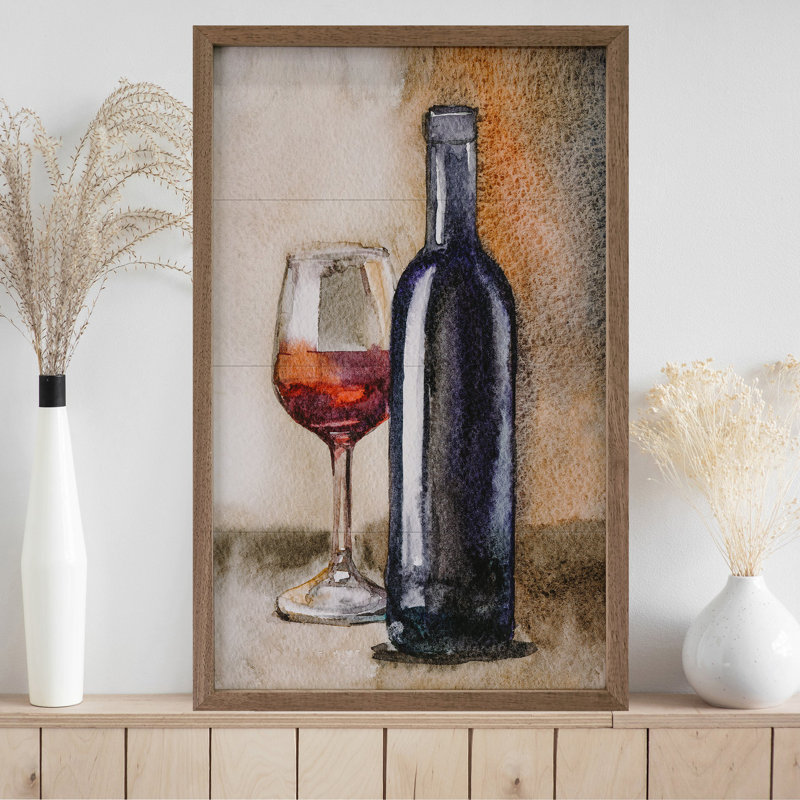 Bottle Of Red, 8" H x 5" W