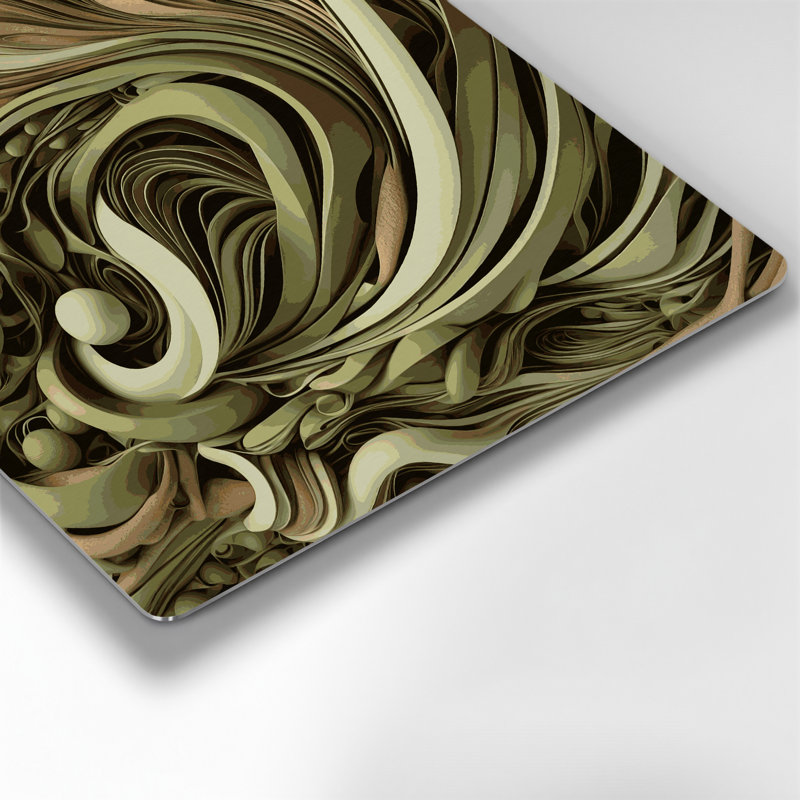 «Biomorphic Abstraction 95», art mural en métal brun, 12" H x 12" W