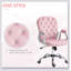 Chaise de bureau en molleton Vinsetto Teddy, chaise de bureau capitonnée avec accoudoirs rembourrés, hauteur réglable et roulettes-230251516