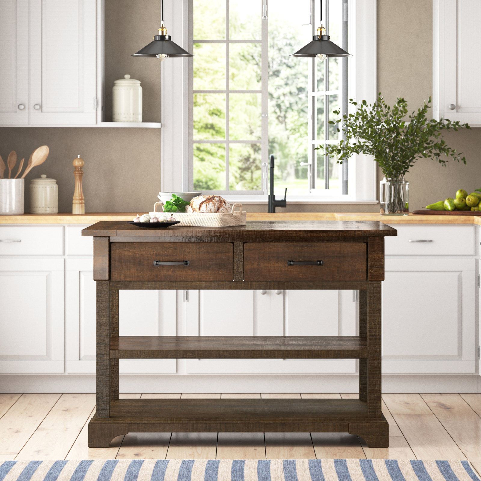Solid Wood Kitchen Island