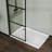 34" Black Shower Screen Door For - Thick Tempered Glass Firmly Held By Adjustable Upper Bar Style , 0.2" Strong Support To Wall Assembly Required