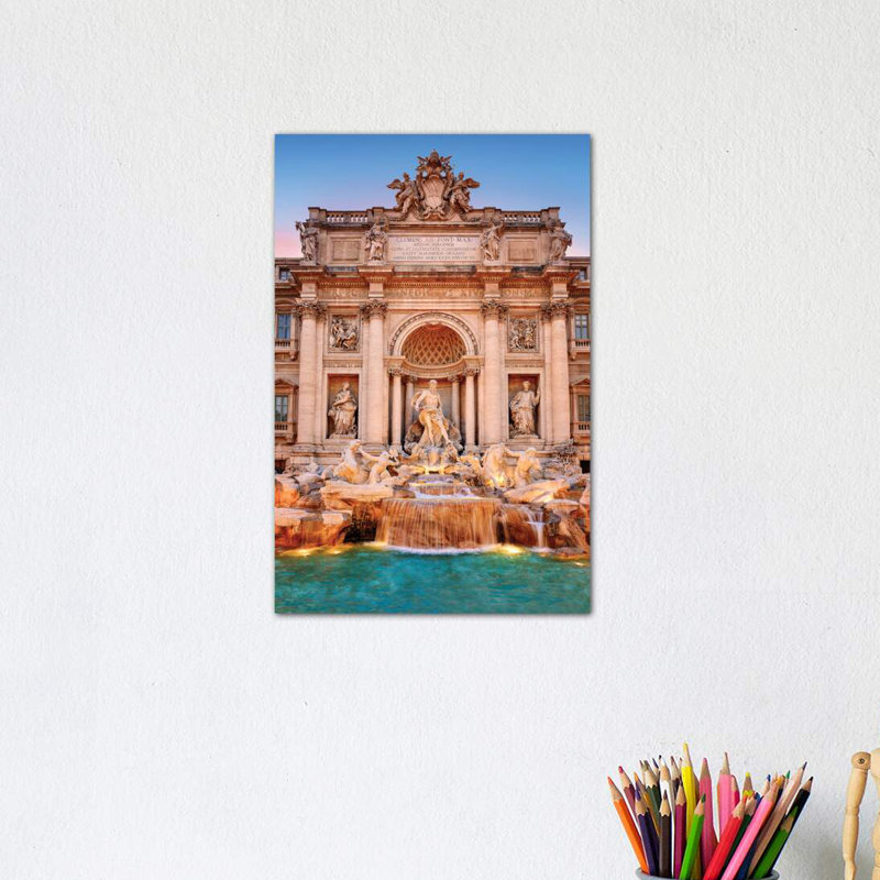 Fontani Die Trevi, Trevi Fountain by Susanne Kremer - Wrapped Canvas Print, 20.32 cm H x 30.48 cm W