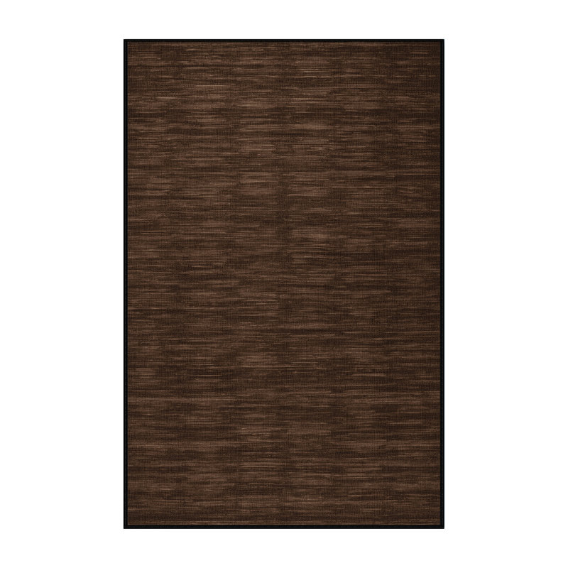 Machine Washable Solid Brown Area Rug, Runner 2' x 4'