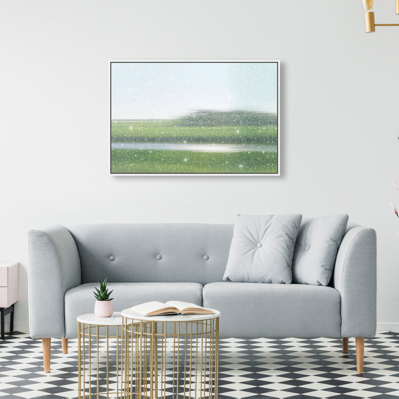 Velocity Meadow II Print by Oliver Gal, 37"H x 55"W, White Floater Frame