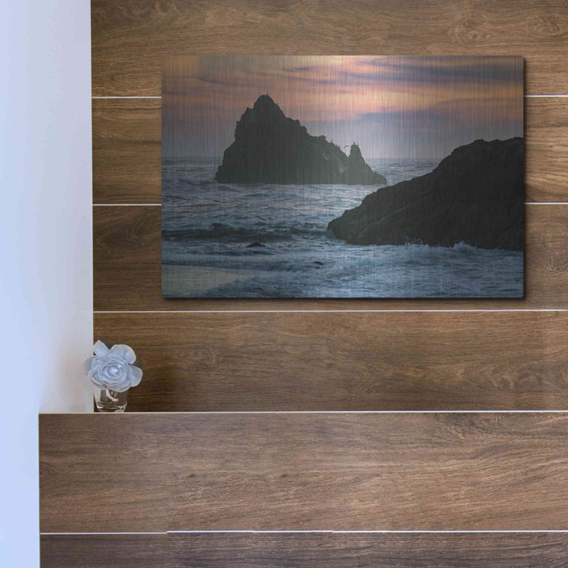 «Sunset Island», art mural en métal, H 12 po x l 16 po