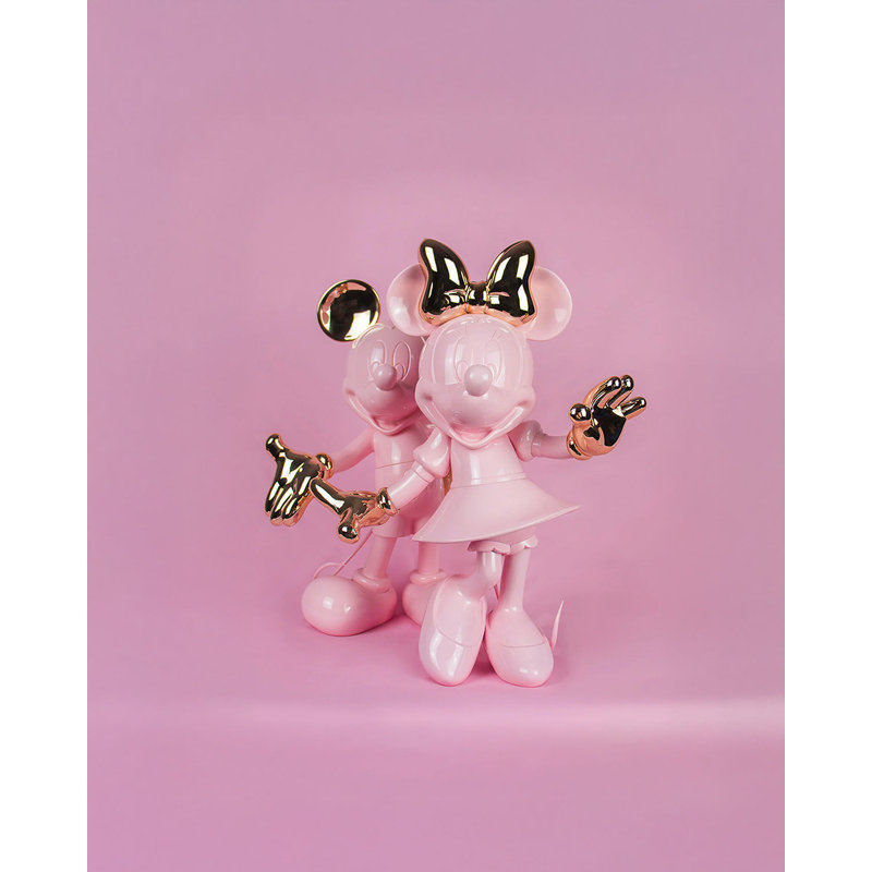 Minnie Mouse WELCOME, 14" H x 11" W x 6" D, Pink/Gold, Plastic