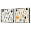 William - ensemble de 2 collages carrés botaniques abstraits-101849579-101849578