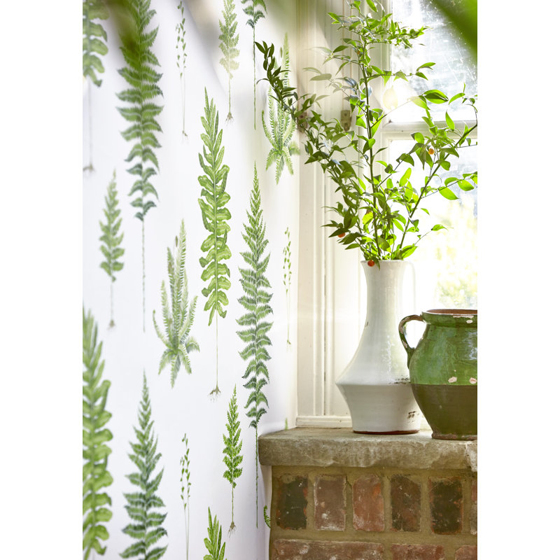 Fernery Wallpaper, China Blue