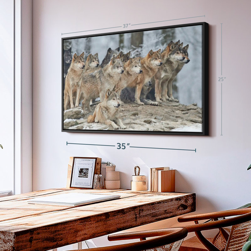 " Wild Wolf Pack ", 37" H x 25" W