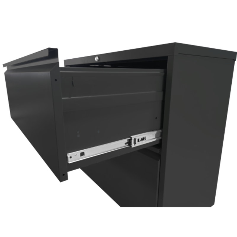 4-Drawer Lockable Metal Vertical File Cabinet for A4/Legal/Letter Size - Perfect for Office & Home Use, Black